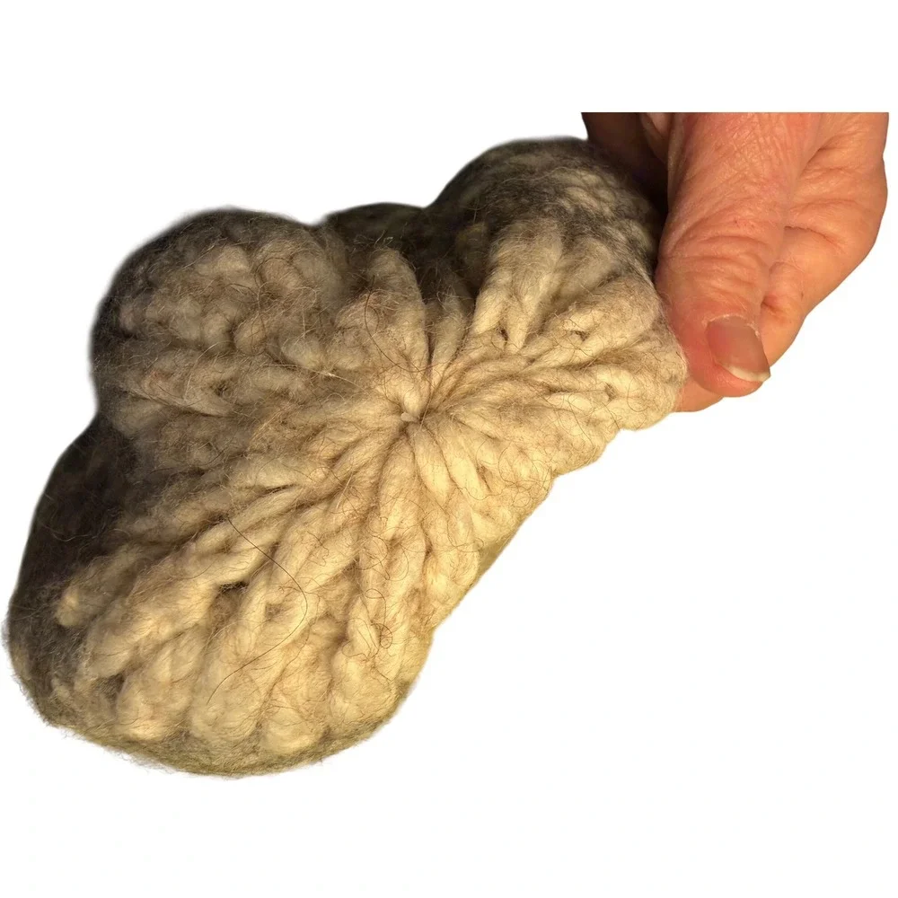 Raffaello Bettini Knit Beanie Hat Alpaca Wool Blend cream tan Made in‎ Italy